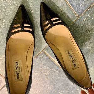 Black Parent Leather Jimmy Choo pumps